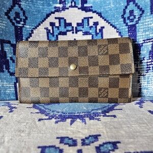 Louis Vuitton Damier Ebene Porte Tresor International Wallet France 1998